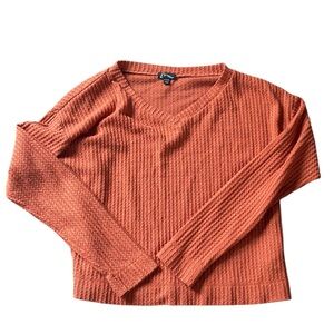 Art Class Rust Textured Knit Top